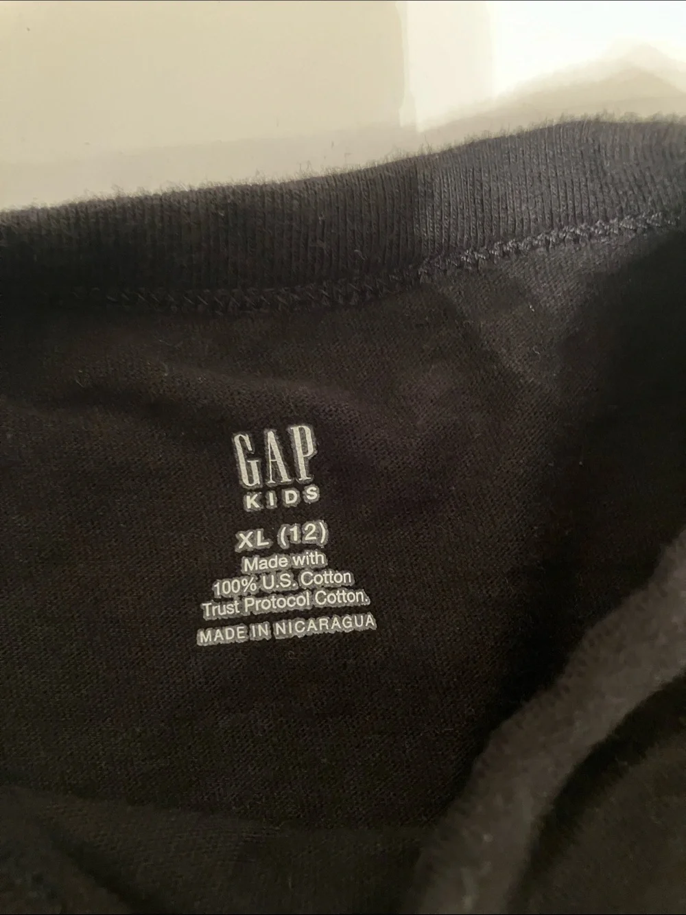 GAP Black Tee with Colorful Solar System Graphic